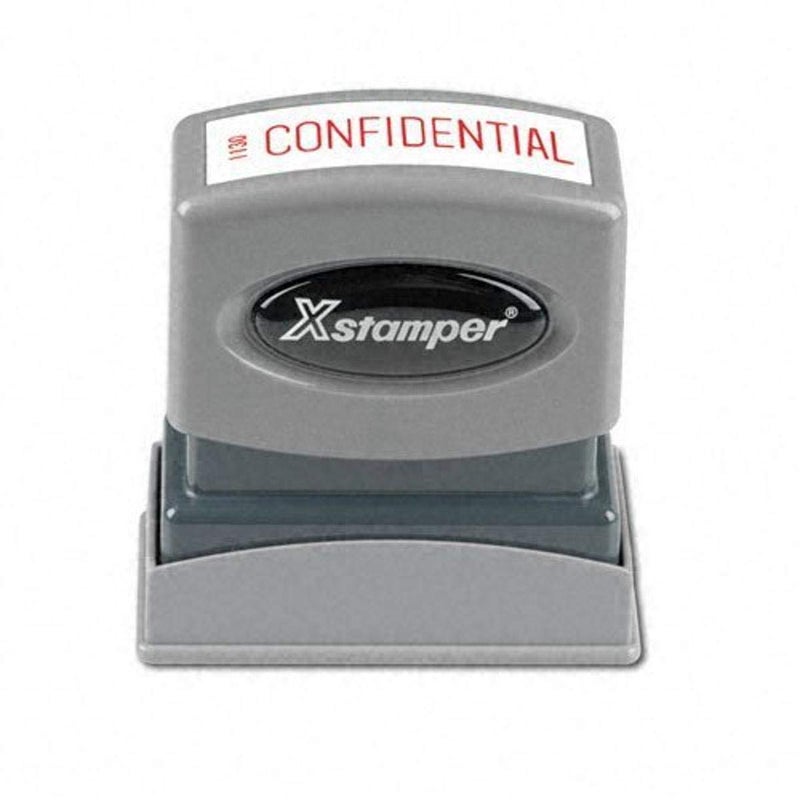 SHACHIHATA INC Confidential Ink Stamp, 1/2 x 1-5/8 Inches, Red Ink (XST1130)